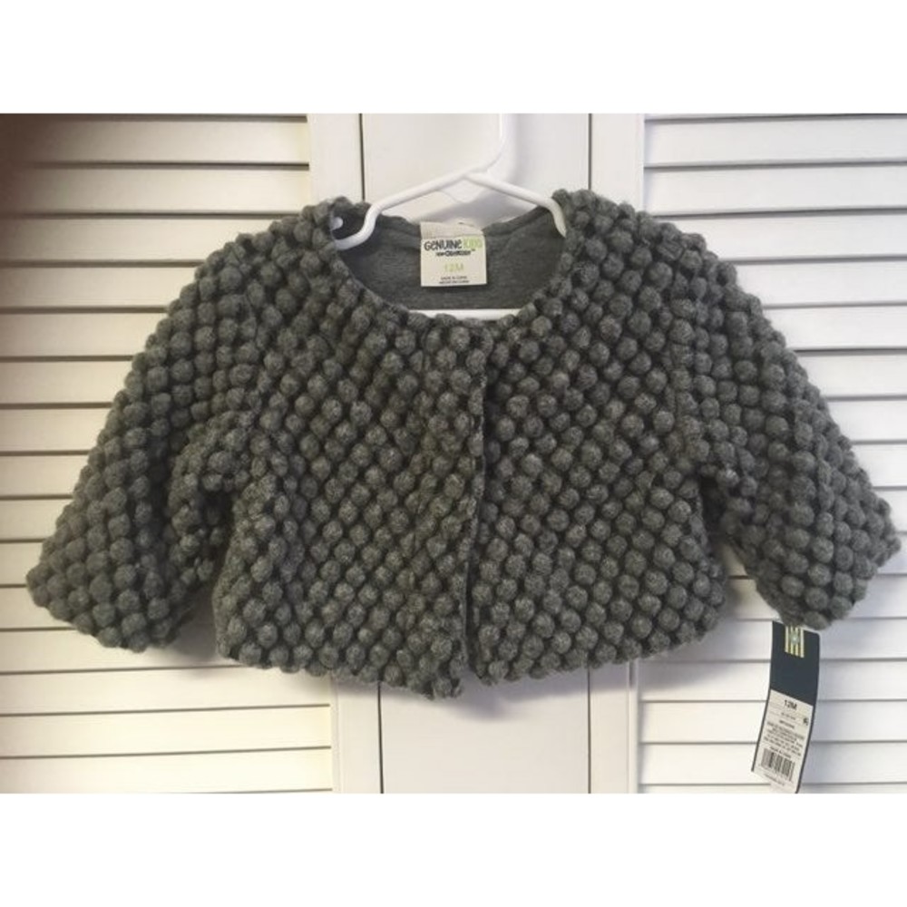 Oshkosh Grey 12M Sweater Cardigan